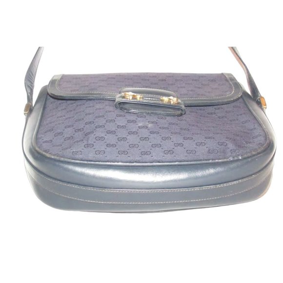 Gucci blue micro Guccissima 1955 horse-bit shoulder/crossbody - Picture 5 of 11